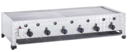 NEUMÄRKER Gas-Kombi-Tischbräter - 6 Brenner nur für Propan-/Butangas 1145x530x280 mm