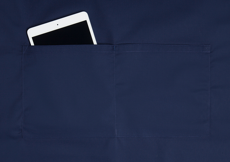 Latzschürze Basic mit Schnalle und Tasche - Maße: 75 x 90 cm (Breite x Länge)