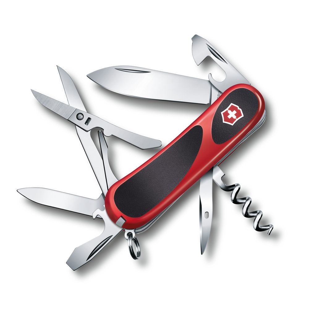 Victorinox EvoGrip 14, 85mm, TASCHENMESSERhalen, rot/schwarz