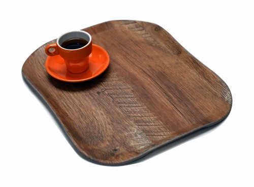 Versa Century Polyester Holzoptik Tablett 26,5 x 32,5 cm Braun Eiche von Cambro