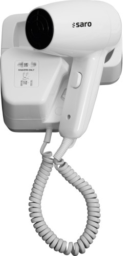 SARO Haartrockner Modell JOSHUA - Material: Kunststoff - 2 Temperatur- / Lüftungsstufen - Ein- / Ausschalter - Bedienung durch Schiebeknopf
