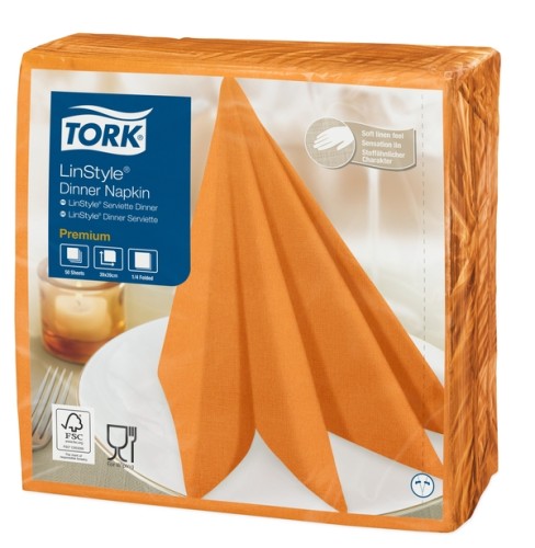 Tork Linstyle® Dinnerserviette Orange Premium Orange