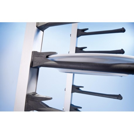 BLANCO Teller-Stapelsystem, fahrbar, für max. 120 Teller, 4 stahlverzinkte Lenkrollen Ø 125 mm, davon 2 mit Feststeller, aus hochwertigem,