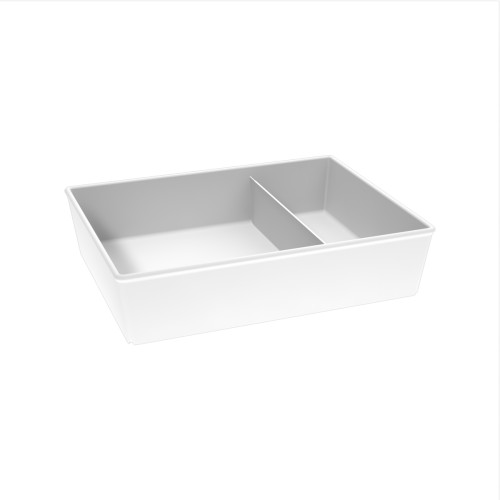 Ornamin Boxy Bernd mit Steg, 900ml weiß