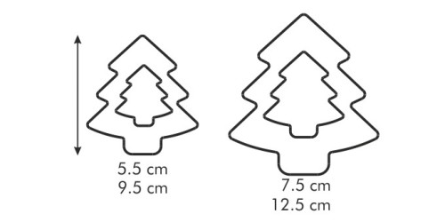 Beidseitige Ausstecher Bäume DELÍCIA, 4 Größen