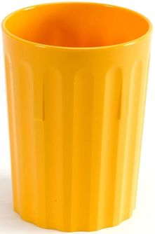 Roltex Trinkbecher mit Rillen und 250 ml Füllvermögen, gelb