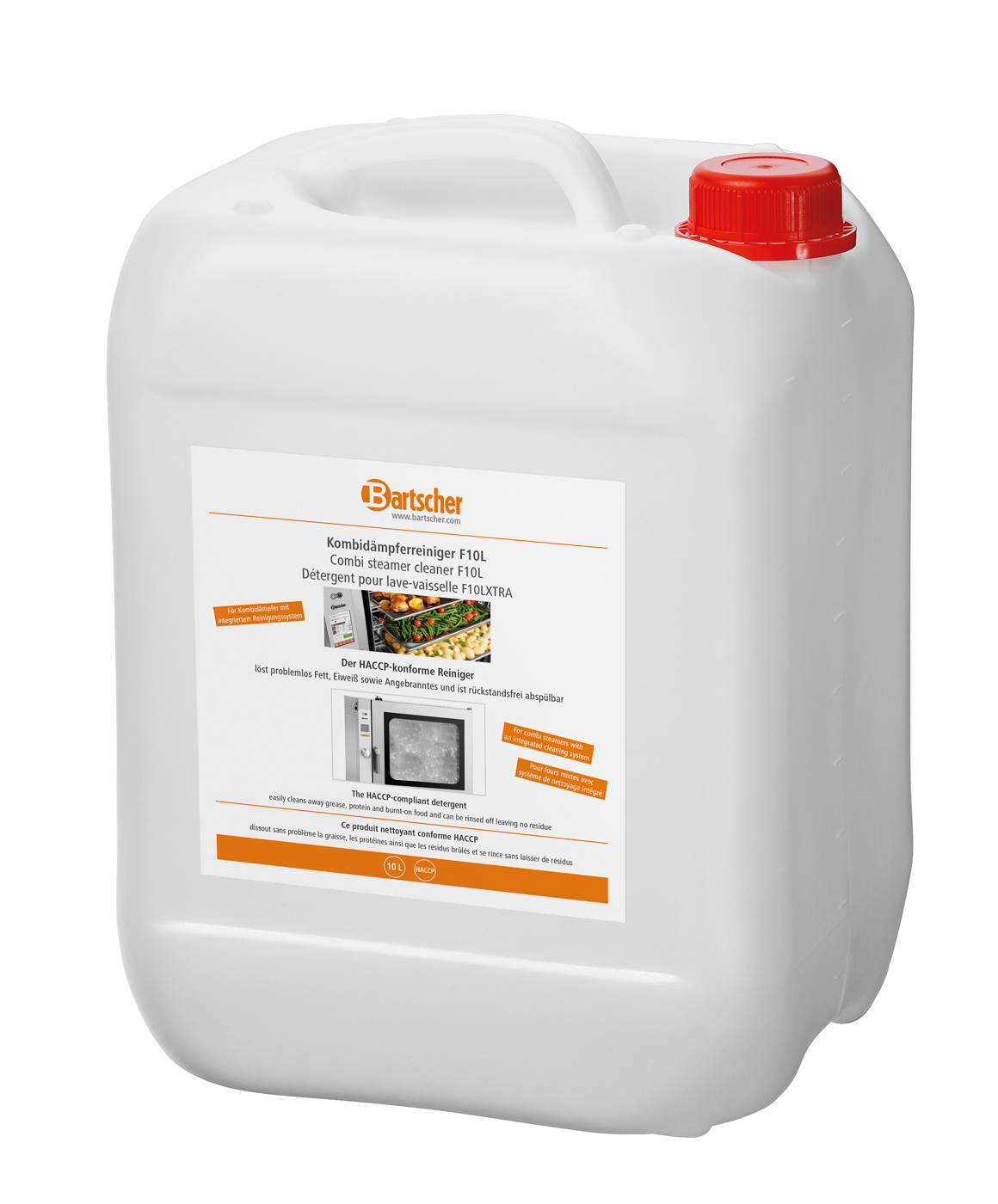 Bartscher Kombidämpferreiniger F10L |HACCP-konform: Ja | Maße: 23 x 20 x 31,5 cm.Gewicht: 11,5 kg