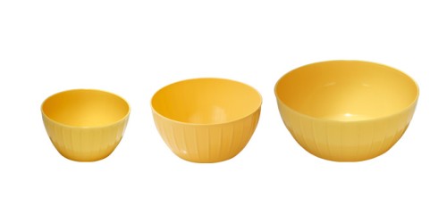 Kunststoffschüssel DELÍCIA, Set, 3-tlg., gelb