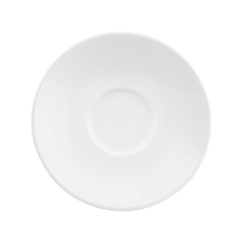 Seltmann Kombi-Untertasse 16,5 cm, rund, Form: Life, weiss5015 Amber Gold, hohe Kantenschlagfestigkeit, Made in Germany