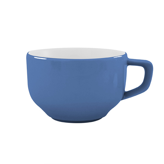 Obertasse 0,26 l - Form: Baristar - Dekor 78882, polarblau - aus Porzellan. Hersteller:, Eschenbach. "Made in Germany".