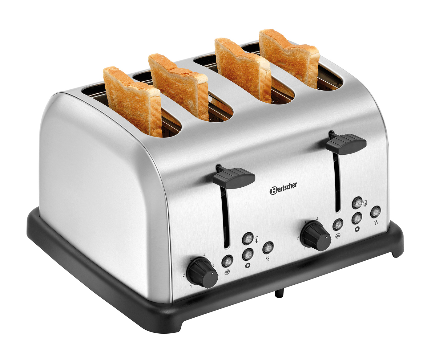 Bartscher Toaster TBRB40 | Kontrollleuchte:Auftauen ,Aufwärmen ,Bagel toasten ,Toasten |Maße: 32,5 x 28 x 17,0 cm.