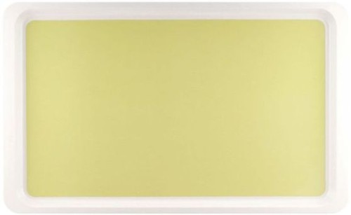 Roltex Polyestertablett in GN 1/1 Größe, perlweiß - limettengrün