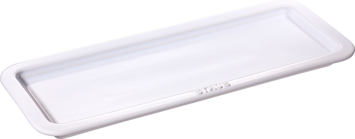 Servierplatte weiß, Reinweiß, Keramik, Serie: Ceramique. Marke: Staub