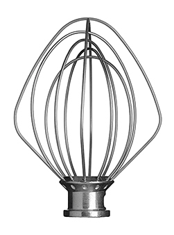 Bartscher Schneebesen zu K45 5KSM45EWH |Anwendungsbereich: Schlagen | Maße: 12,5 x 12,5 x15,5 cm. Gewicht: 0,2 kg