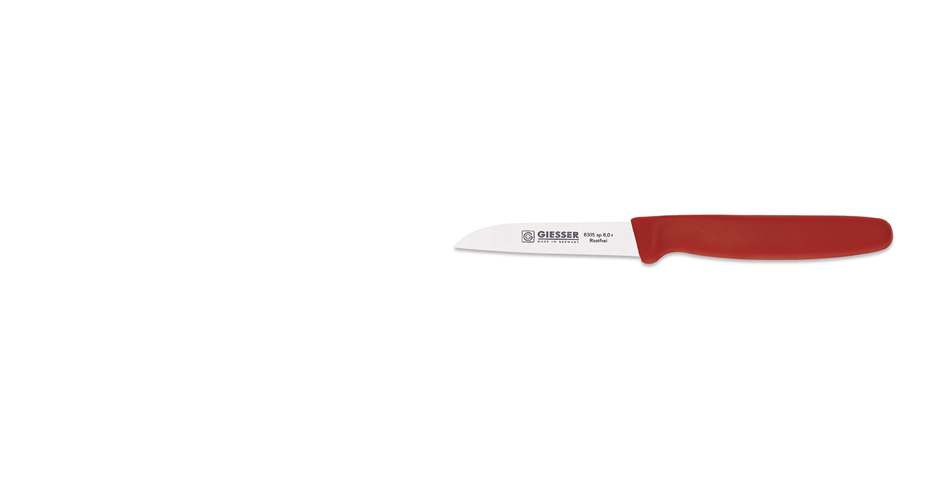 Gemüsemesser 8 cm, rot Giesser - Made in Germany