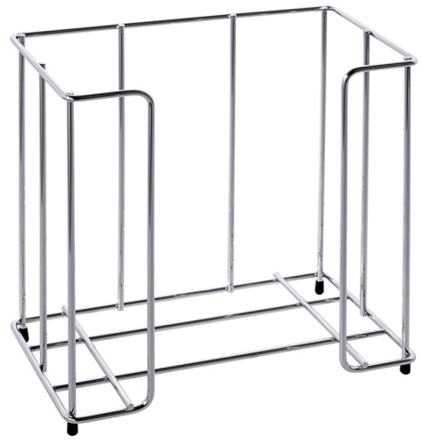 Serviettenhalter für Servietten und Gästetücher von 40 x 40 cm bis 44 x 44 cm (1/8 Falz) aus zweifach verchromtem 5 mm starkem