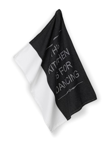Kela Geschirrtuch Gianna aus 100% Baumwolle, weiß-schwarz, ca. 700mm x 500mm (L x B)