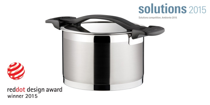 Topf ULTIMA mit Deckel ø 22 cm, 5.5 l rostfreier Edelstahl, Glas Spülmaschinenfest