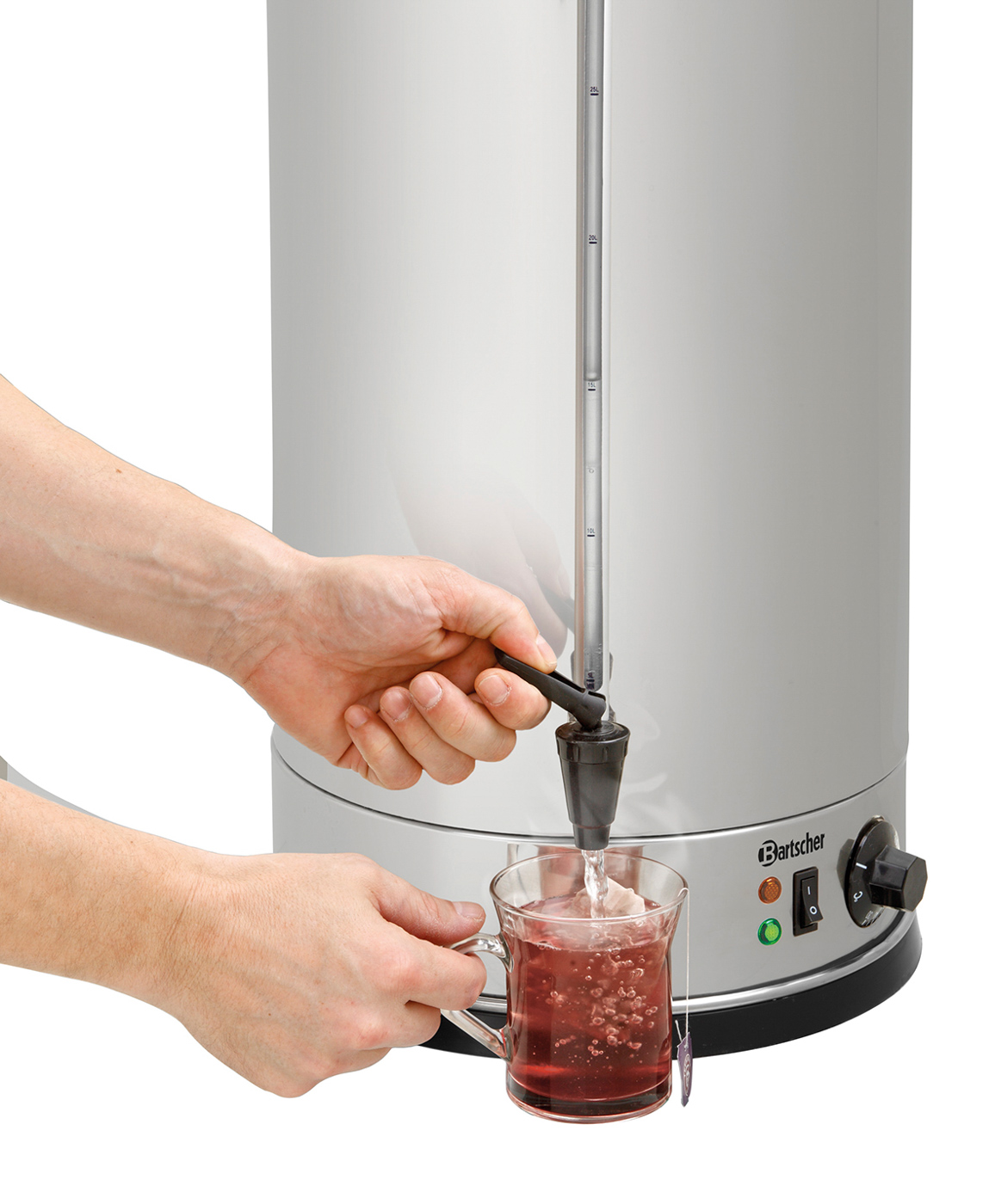 Bartscher Heißwasser-Spender 28L | Inhalt: 28Liter | Maße: 40 x 38,5 x 63,5 cm. Gewicht: 5,3 kg