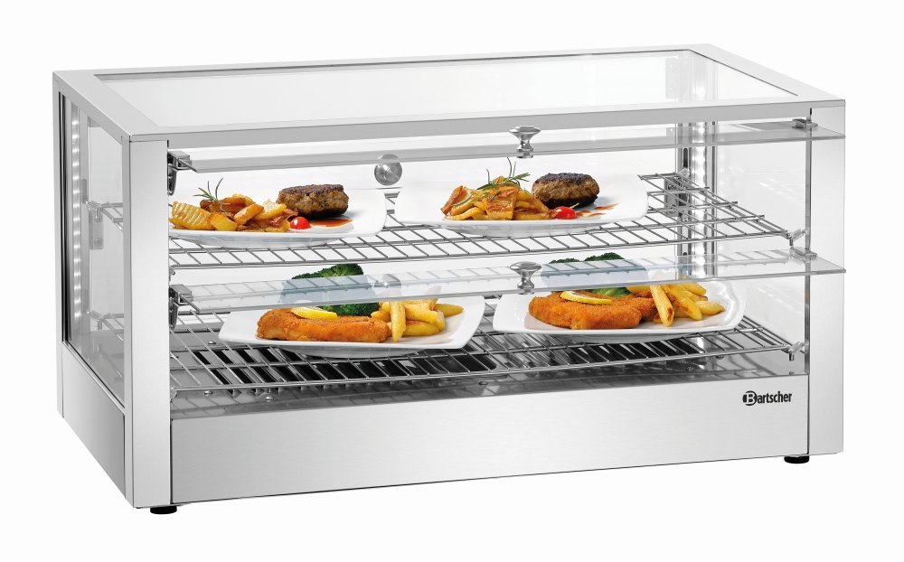 Bartscher Heiße Theke 6200 2EK | BreiteZwischenablage: 620 mm | Maße: 70 x 43 x 36,5 cm.Gewicht: 17,4 kg