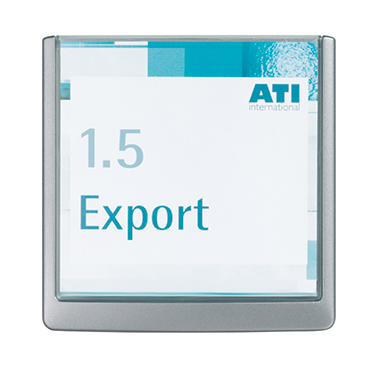 DURABLE Türschild CLICK SIGN 149 x 148,5 mm (B x H) Beschriftungsschild auswechselbar Kunststoff transparent graphit