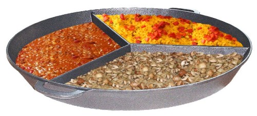 NEUMÄRKER Großraumpfanne Ø 800 mm mit 3-Teilung Ø 800 x h 90 mm