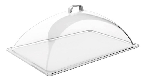 GN Kuppelhaube 54 x 33 cm, H: 20 cm Haube aus SAN Griff aus Zinkdruckguss passend für GN 1/1 spülmaschinengeeignet stapelbar