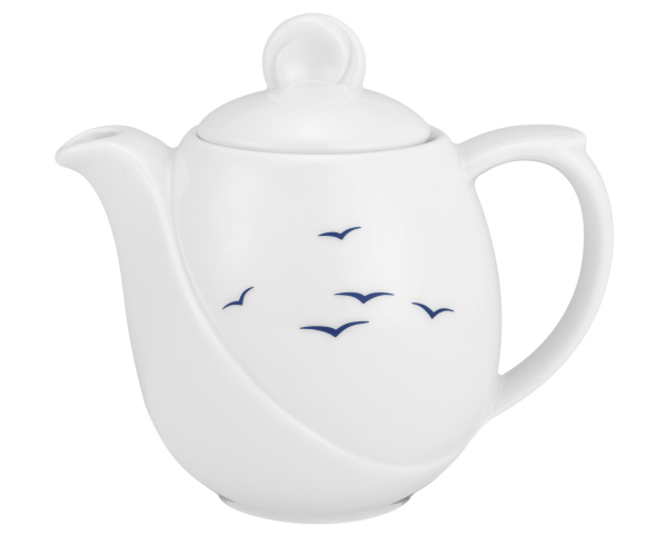 Seltmann Kaffeekanne 1, Form: Laguna, Dekor: 33374 Blaue Möwen