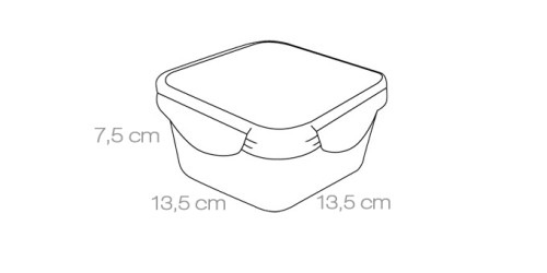 Dose FRESHBOX 0.7 l, quadratisch