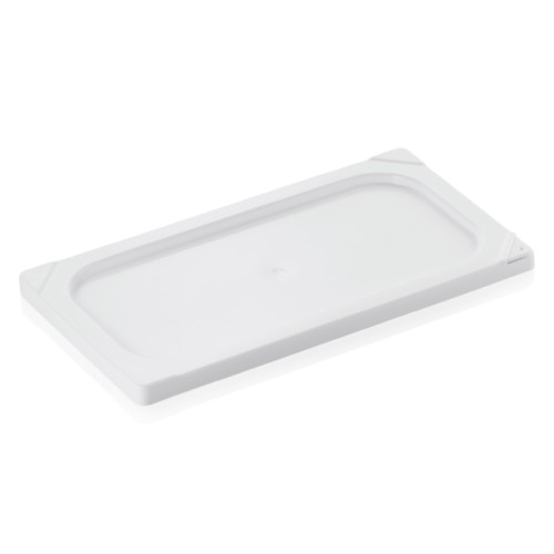 GN 1/2 Deckel, BPA frei, Deckel fest schließend, Behälter und Deckel können mit HACCP Clips farbig markiert werden, mit Skalierung.