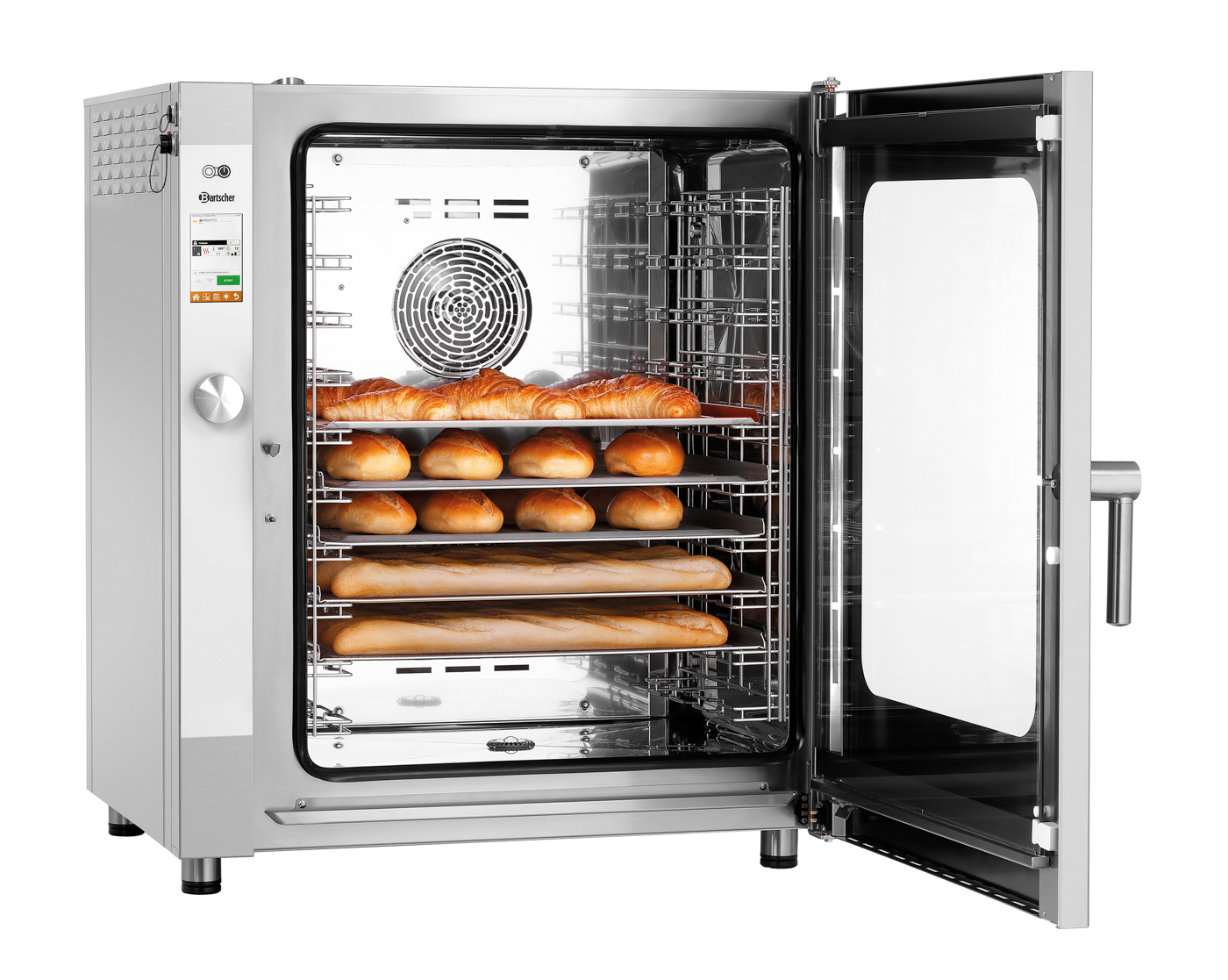 Bartscher Kombidämpfer Silversteam P-10111D |Temperaturbereich bis: 300 °C | Maße: 89 x 83 x106,5 cm. Gewicht: 120 kg