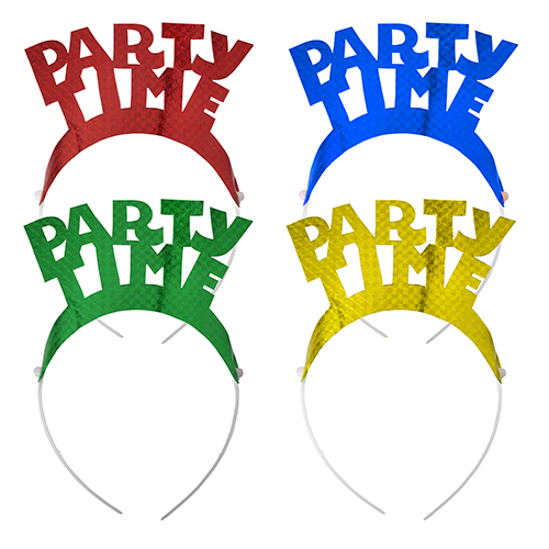 4 Haarreifen farbig sortiert "Party Time" "Metallic" von PAPSTAR