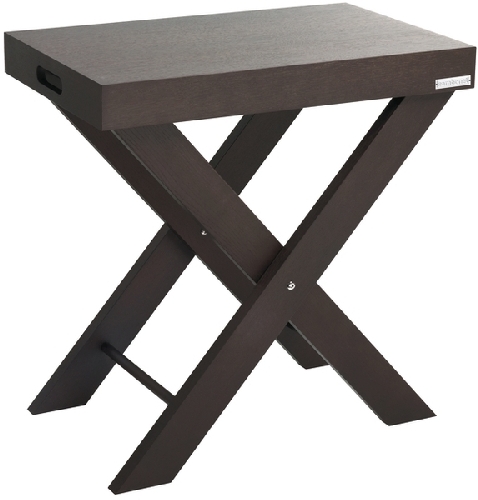 Sambonet Trolley Tokyo Wengé/Fuß klappbar Tabletttisch 90 cm