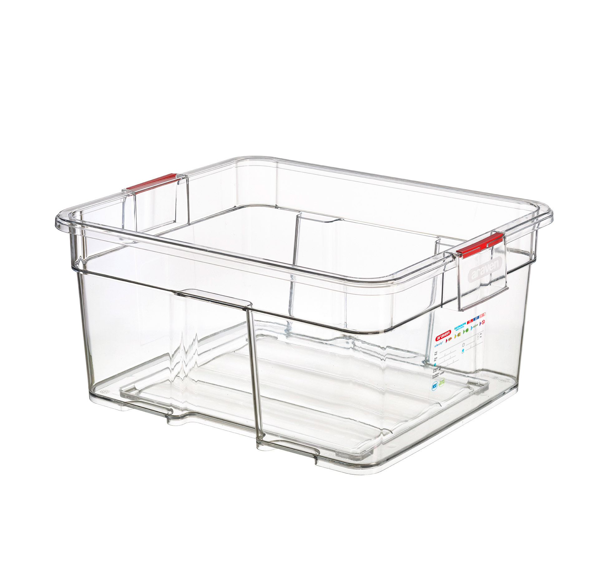 ARAVEN GN 2/1 Lebensmittelbehälter aus ABS Kunststoff, 300mm Höhe und 70 Liter Fassungsvermögen
