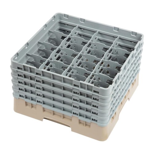 Cambro Gläserspülkorb beige mit 16 Fächern max Glashöhe 25,7cm. Dieser Gläserspülkorb bietet optimalen Schutz für Ihre