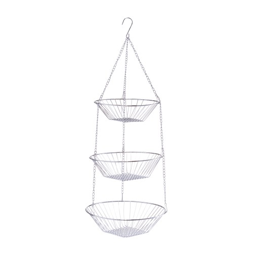 Zeller Hängekorb, 3-fach, Metall verchromt