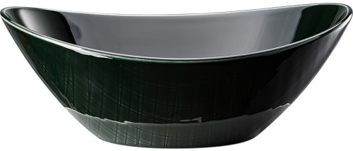 Mesh Colours Forest (Dunkelgrün) von Rosenthal, Schale oval 20x15 cm, aus Porzellan
