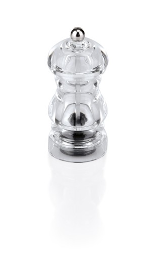 Pfeffermühle. Acryl. mit Edelstahlmahlwerk.