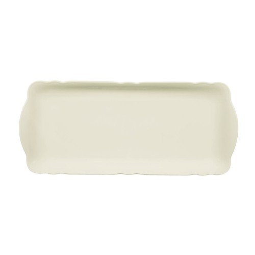 Seltmann Kuchenplatte eckig 34,5x15 cm, eckig mit Relief, Form: Marieluise, weiss5007 Weihnachtsnostalgie