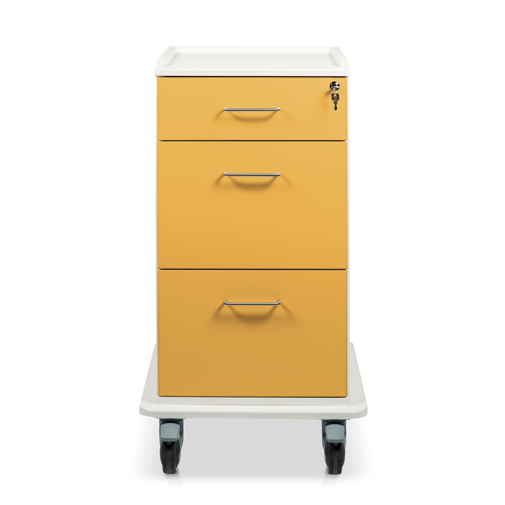 ETHERNASOLID® MULTICART Dokumentenwagen T17 mit 2 Doku-Auszügen und Schublade, gelb