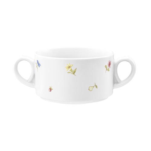 Seltmann Obere zur Suppentasse 0,30 l, rund, Form: Community, Dekor: 57391 Streublume, hohe Kantenschlagfestigkeit, Made in Germany