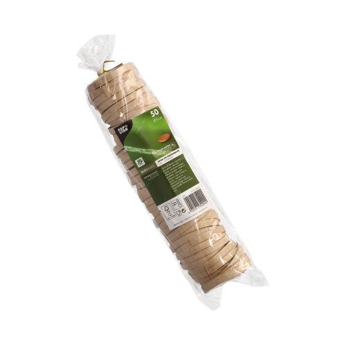 50 Deckel für Portionsbecher, Pappe rund Ø 6 cm braun von PAPSTAR