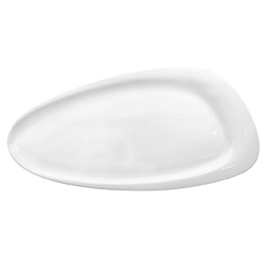 Platte 41 cm - Form: Calla - weiss - aus, Porzellan. Hersteller: Eschenbach. "Made in, Germany".