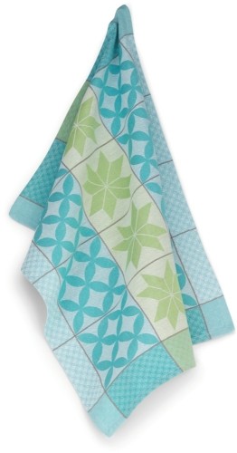 KELA Geschirrtuch Carla 100%Baumwolle pastellgrün Blume 70,0x50,0cm