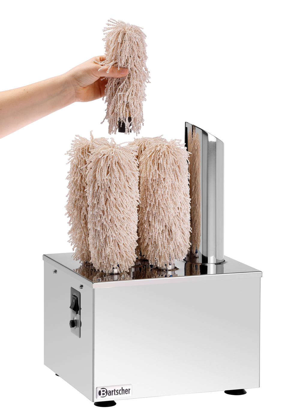 Bartscher Gläserpolierbürste XS | Ausgelegt für:Das Polieren von schmalen Gläsern (z. B.Sektgläsern) | Maße: 7 x 7 x 20,0 cm. Gewicht: