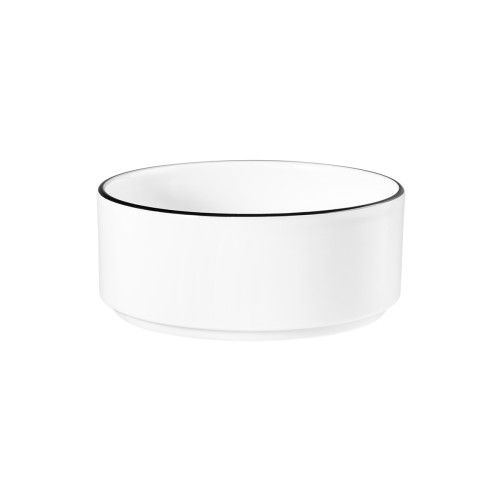 Seltmann Schale halbhoch 12 cm M5399-12, rund, Form: Good Mood, Dekor: 10826 Black Line, hohe Kantenschlagfestigkeit, Made in Germany