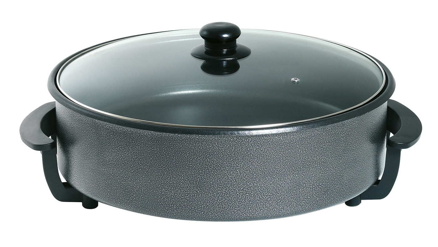 Bartscher Multipfanne "Grande" 41cm | Ausführunginnen: Antihaftbeschichtung | Maße: 51 x 49,5 x20,0 cm. Gewicht: 3,7 kg