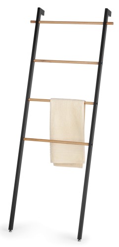 KELA Handtuchleiter Oak Metall schwarz 56,0x10,5x180,0cm