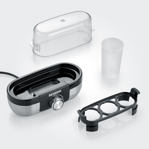 Severin Eierkocher mit Kochzeitüberwachung, ca. 270 W, 1-3 Eier, einstellbarer Härtegrad mit elektronischer Kochzeitüberwachung