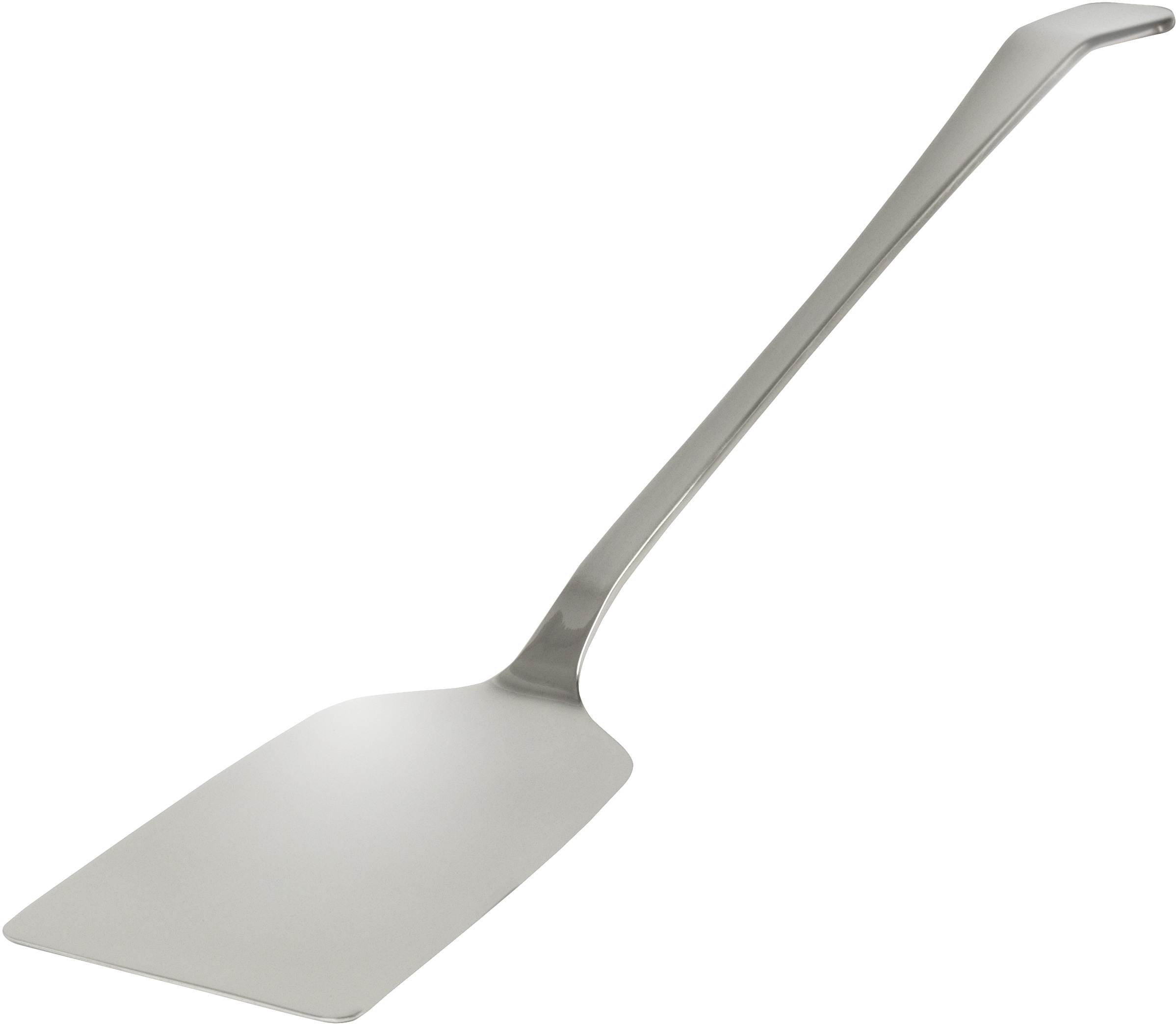 Pfannenwender 10 x 7,5 cm, Griff: 21 cm 18/10 Edelstahl Vorderteil poliert Stiel mattiert Stielende gebogen Materialstärke: 3